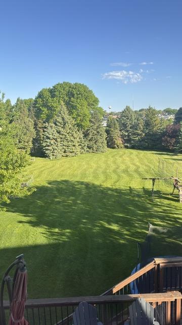 Terraced Lawn From The Deck, landscaping in Waconia, MN